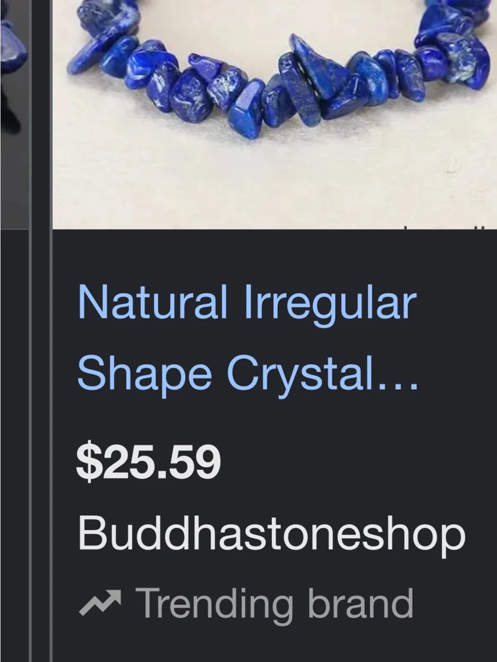 Natural Blue Lapis Chip Stretch Bracelet - Women's Jewelry